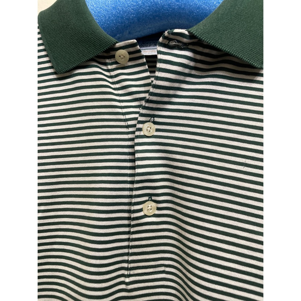 Augusta National Golf Shop Masters Polo Shirt Green White Stripe Mens Large L - Picture 4 of 6